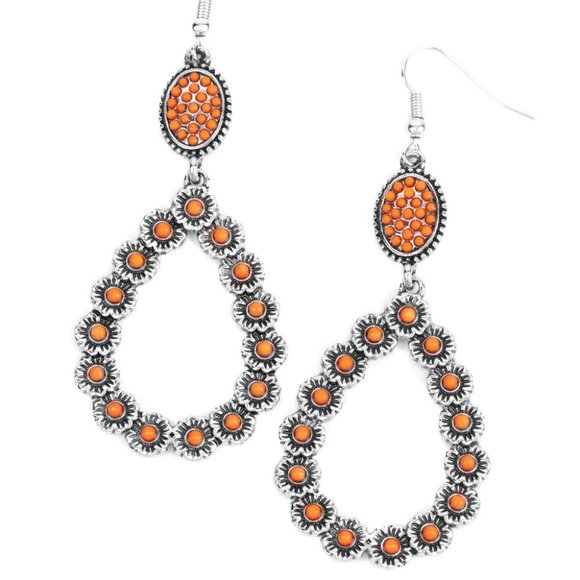 Farmhouse Fashion Show - Orange Earrings - Picture 2 of 2